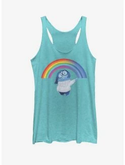 Movies Disney Pixar Inside Out Sadness Rainbow Womens Tank