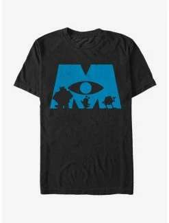 Movies Disney Pixar Monsters, Inc. Logo Silhouette T-Shirt
