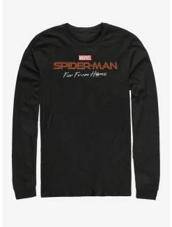Movies Marvel Spider-Man Far From Home Logo Long-Sleeve T-Shirt
