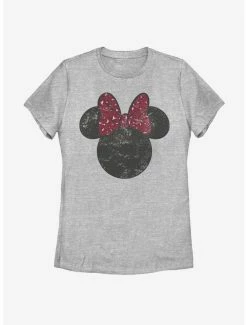 Television Disney Mickey Mouse Minnie Leopard Bow Womens T-Shirt