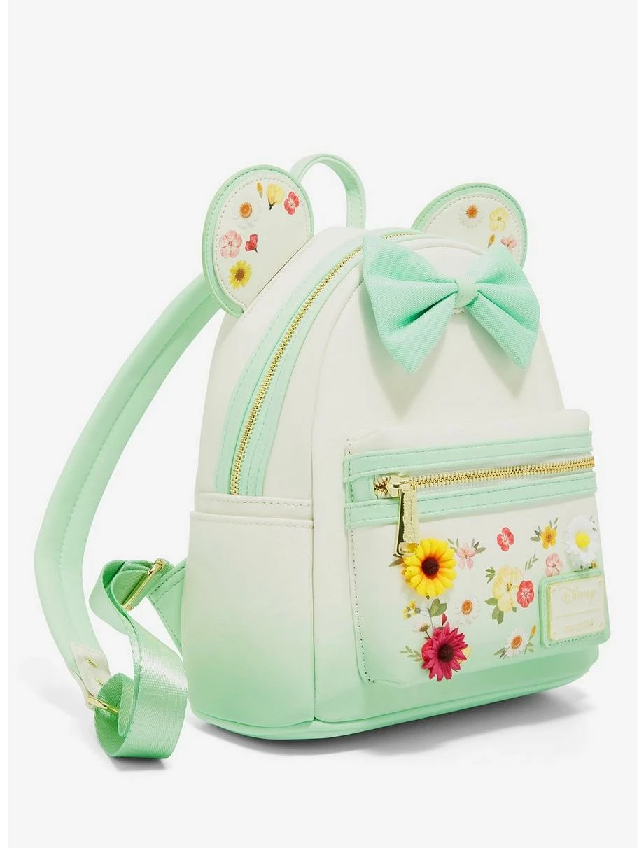 Television Loungefly Disney Minnie Mouse Pressed Flower Bow Mini Backpack - BoxLunch Exclusive - Image 3