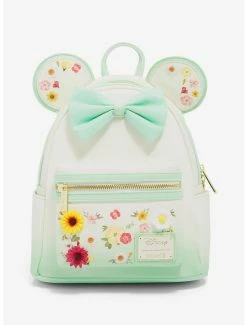 Television Loungefly Disney Minnie Mouse Pressed Flower Bow Mini Backpack - BoxLunch Exclusive