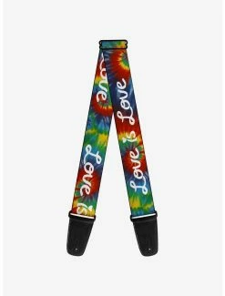 Tie-Dye Love Is Love Tie Dye Guitar Strap