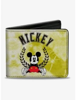 Tie-Dye Disney Mickey Mouse Sitting Crest Tie Dye Bifold Wallet