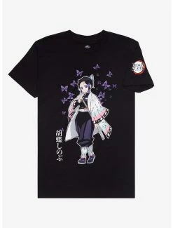 Television Demon Slayer: Kimetsu No Yaiba Shinobu Kocho Butterfly Character Portrait T-Shirt