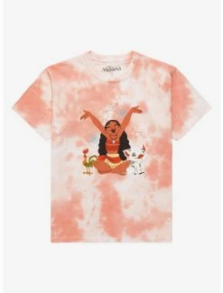 Disney Moana Floral Stretch Youth Tie-Dye T-Shirt - BoxLunch Exclusive