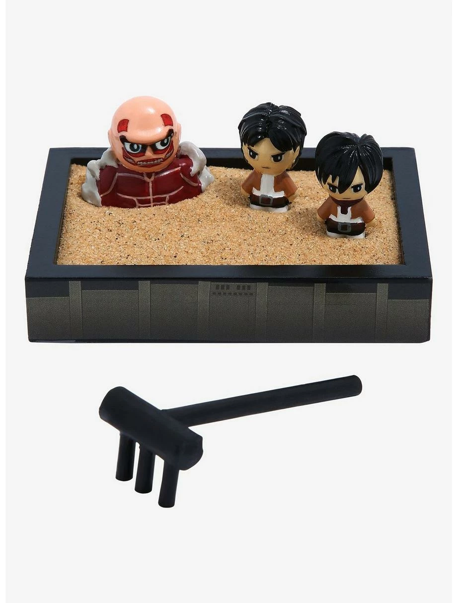 Television Attack On Titan Colossal Titan & Scout Regiment Soldiers Mini Sand Garden - BoxLunch Exclusive