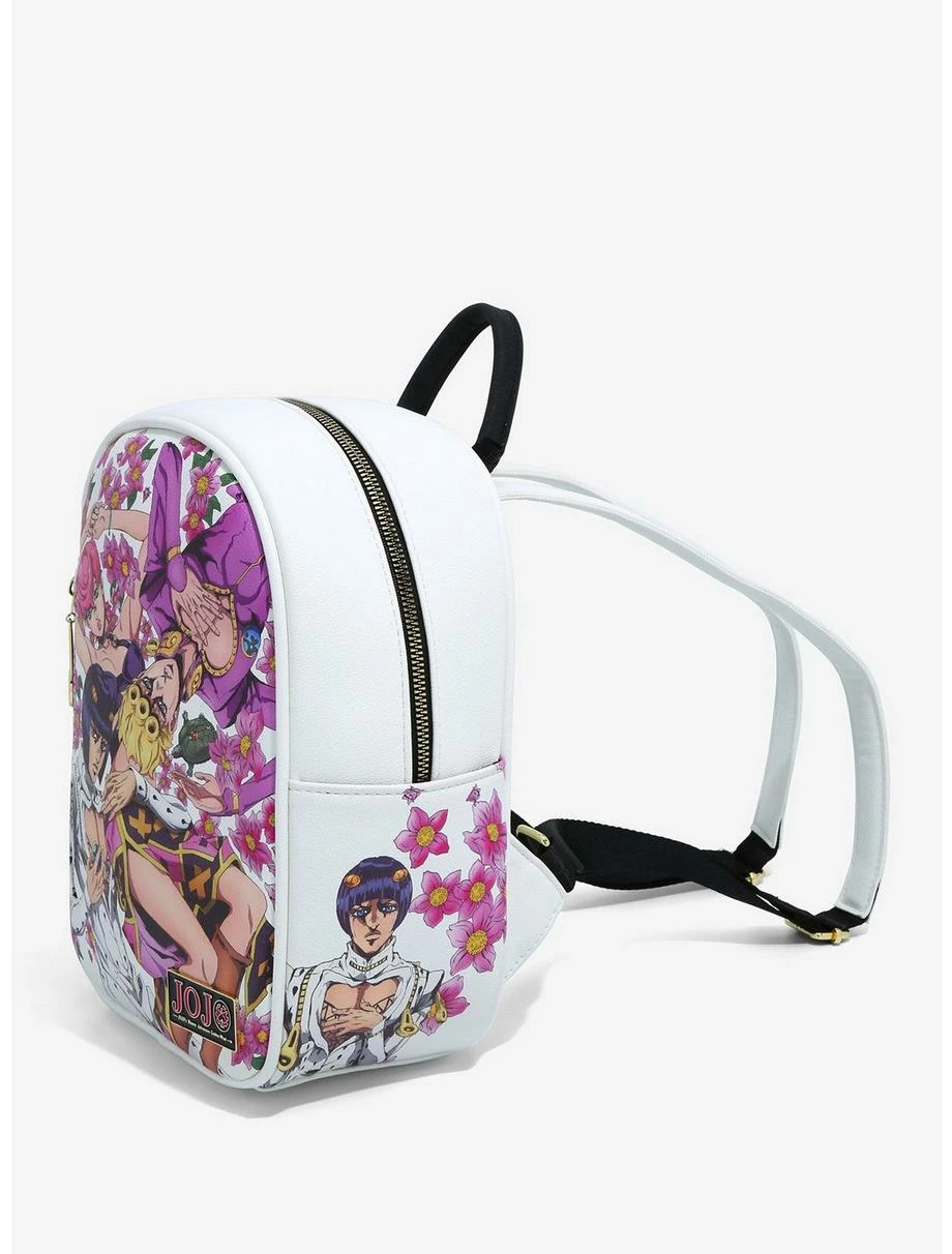 Television JoJo's Bizarre Adventure Giorno Giovanna Group Floral Mini Backpack - Image 3