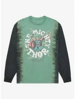 Tie-Dye Marvel Thor Vintage Comic Art Split-Dye Long Sleeve T-Shirt - BoxLunch Exclusive