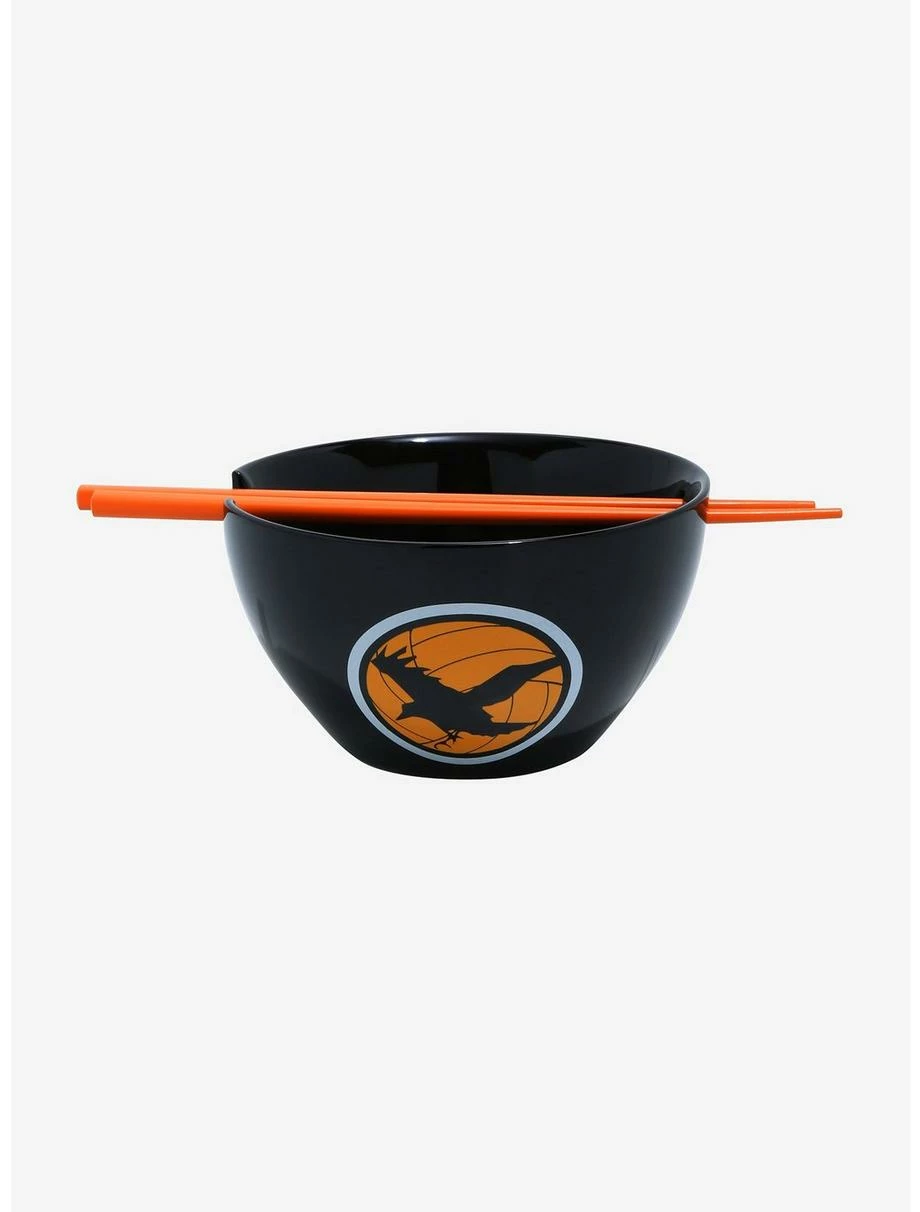 Television Haikyu!! Karasuno Crows Logo Ramen Bowl With Chopstick Set