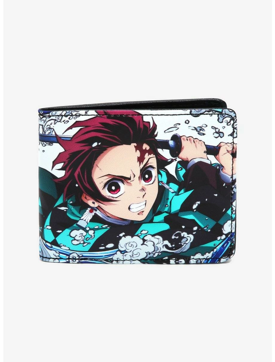 Television Demon Slayer: Kimetsu No Yaiba Tanjiro Kamado Water Breathing Bifold Wallet - BoxLunch Exclusive