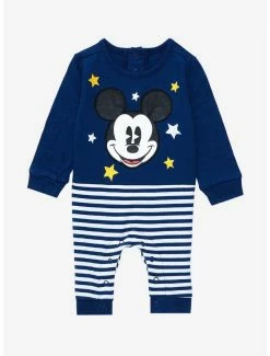Television Disney Mickey & Stars Striped Infant One-Piece - BoxLunch Exclusive