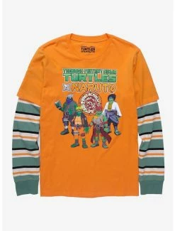 Television Teenage Mutant Ninja Turtles X Naruto Layered Long Sleeve T-Shirt - BoxLunch Exclusive