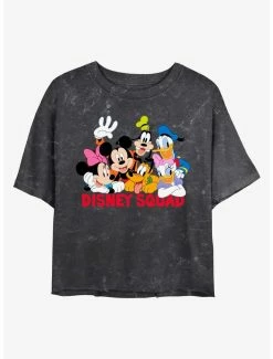 Television Disney Mickey Mouse Disney Squad Mineral Wash Crop Womens T-Shirt